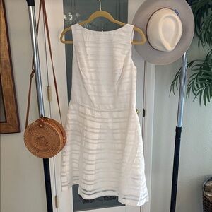 Ralph Lauren White Textured Mini Dress